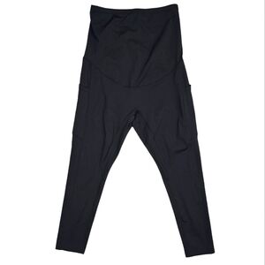 Enerful Maternity Cargo Joggers Size Large Black